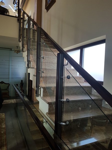 Balustrade din inox, sticla, lemn,