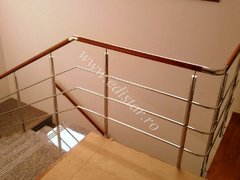 Balustrade din inox, sticla, lemn